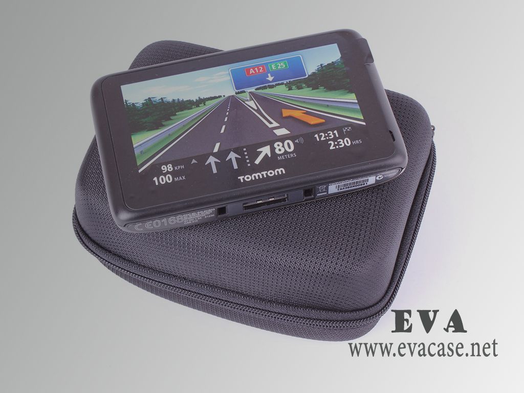 TOMTOM Molded hard shell EVA gps carry case with embossed logo and